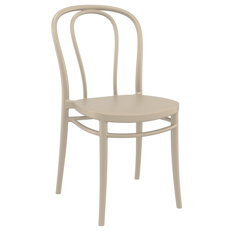 Compamia Victor Patio Dining Set with 4 Chairs in Taupe