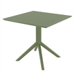 Compamia Victor Patio Dining Set with 4 Chairs in Olive Green