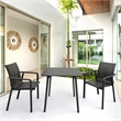 Compamia Maya Square Table 31 inch Black