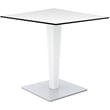 Compamia Riva 24 inch HPL Top Square Table in White finish