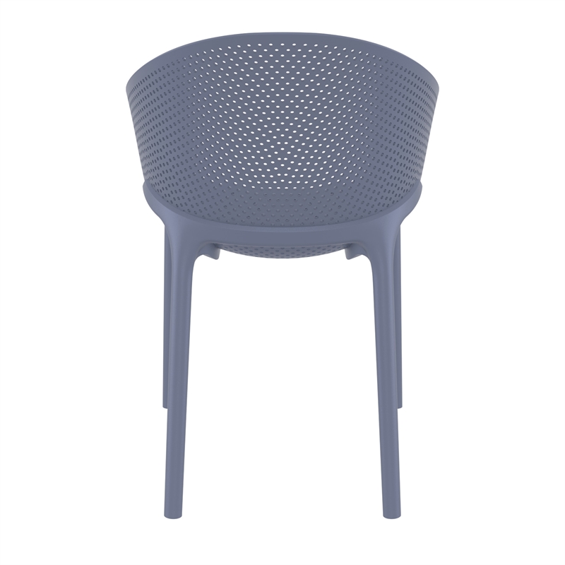 Compamia Sky Pro Stacking Dining Chair in Gray finish