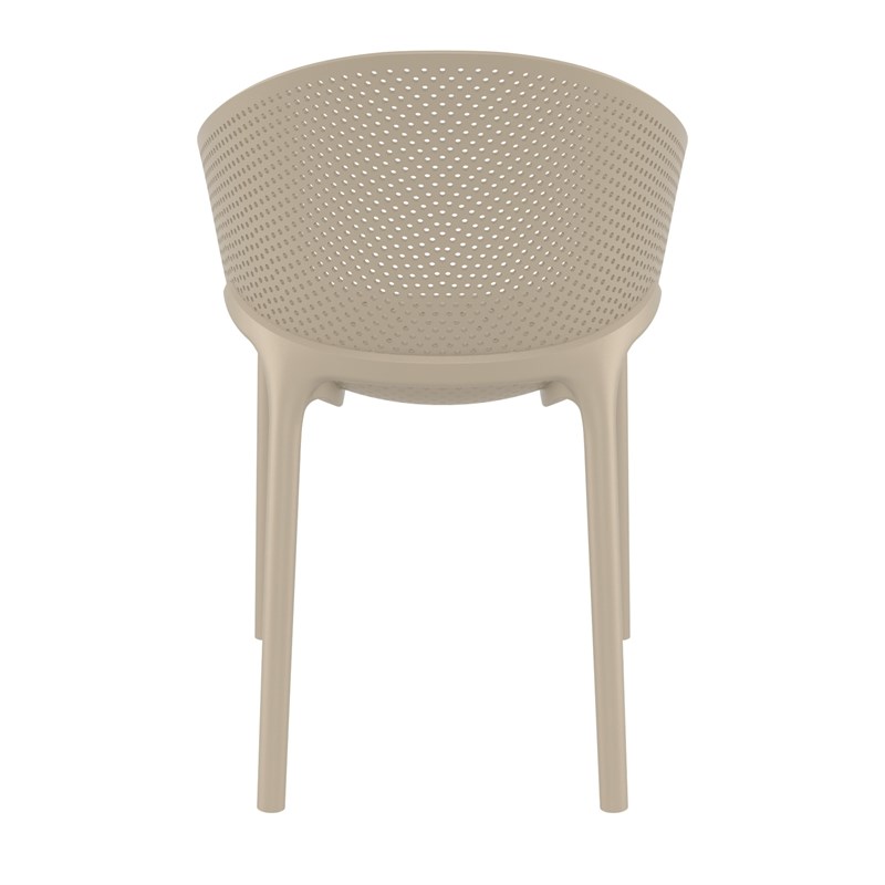 Compamia Sky Pro Stacking Dining Chair in Taupe finish