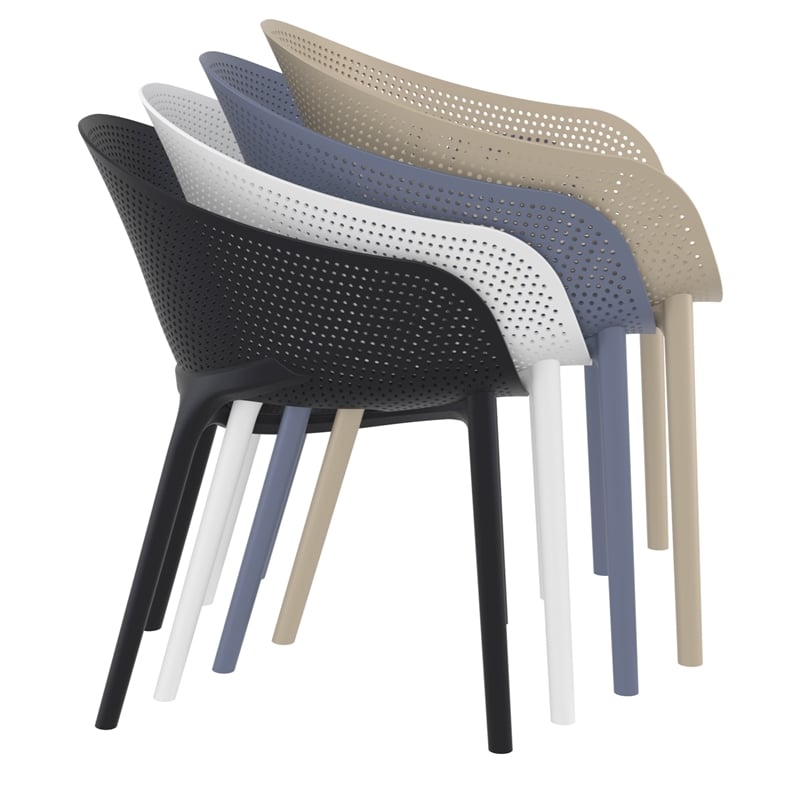 Compamia Sky Pro Stacking Dining Chair in Olive Green finish