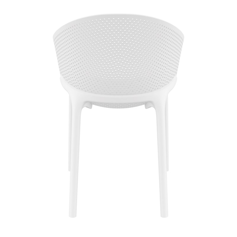 Compamia Sky Pro Stacking Dining Chair in White finish