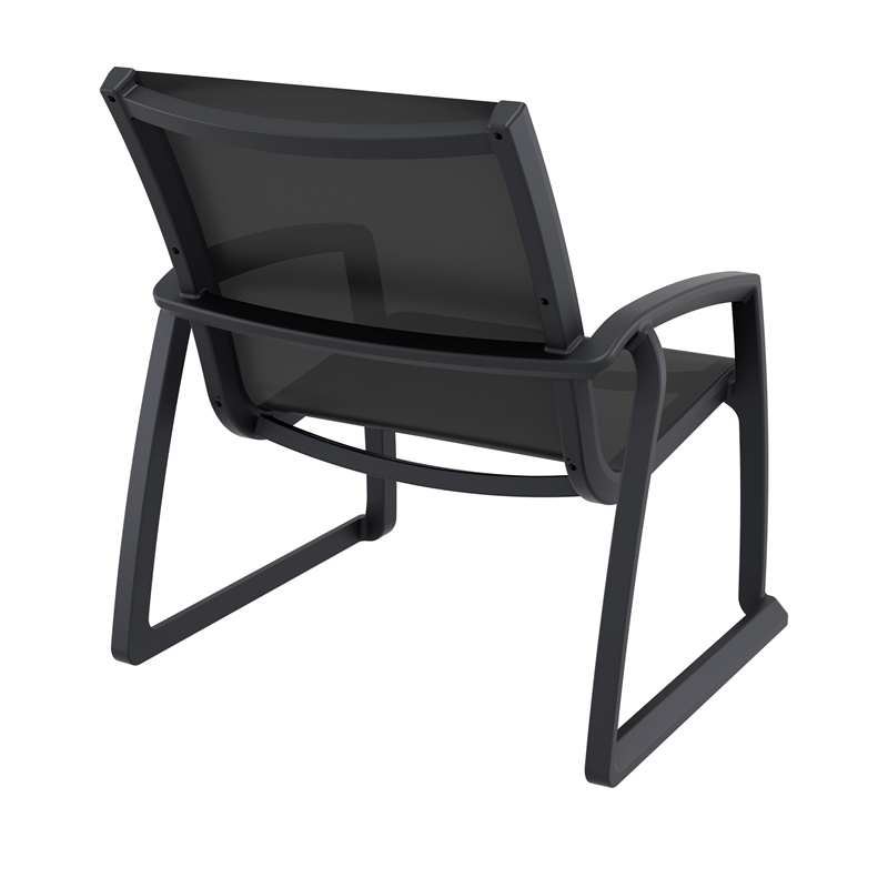 Compamia Pacific Club Arm Chair Black Frame Black Sling