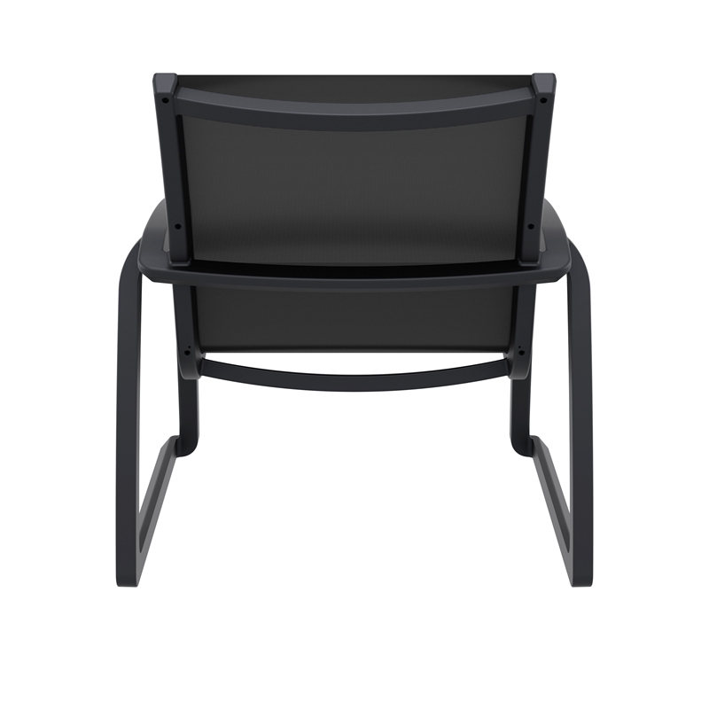 Compamia Pacific Club Arm Chair Black Frame Black Sling
