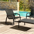 Compamia Pacific Club Arm Chair Black Frame Black Sling
