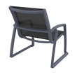 Compamia Pacific Club Arm Chair Dark Gray Frame Black Sling