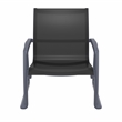 Compamia Pacific Club Arm Chair Dark Gray Frame Black Sling