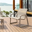 Compamia Pacific Club Arm Chair Taupe Frame Taupe Sling