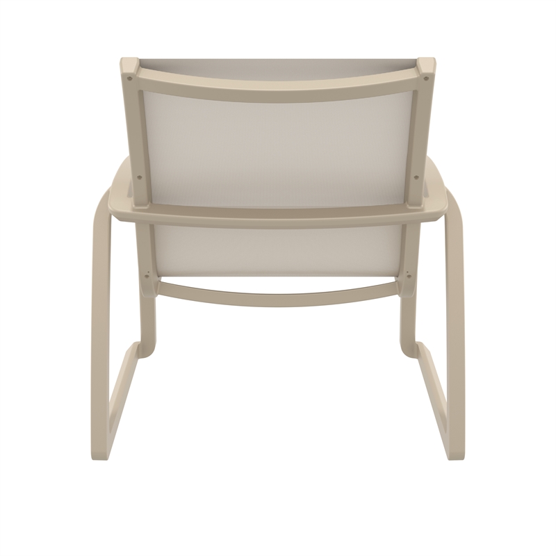 Compamia Pacific Club Arm Chair Taupe Frame Taupe Sling