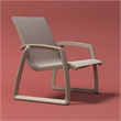 Compamia Pacific Club Arm Chair Taupe Frame Taupe Sling