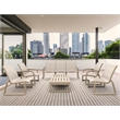 Compamia Pacific Club Arm Chair Taupe Frame Taupe Sling