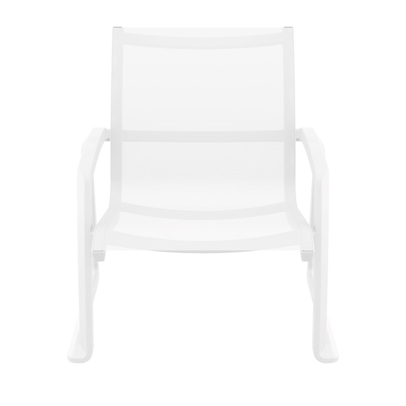 Compamia Pacific Club Arm Chair White Frame White Sling