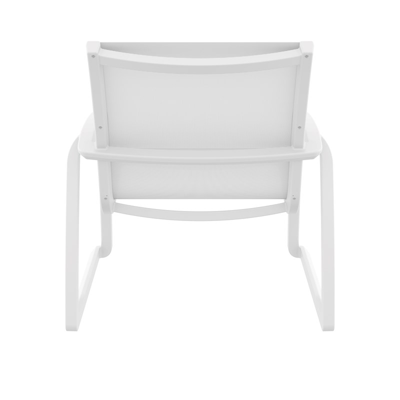 Compamia Pacific Club Arm Chair White Frame White Sling