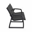 Compamia Pacific LoveSeat with Arms Black Frame Black Sling