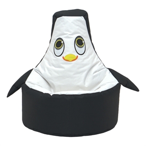 black and white penguin kids bean bag chair