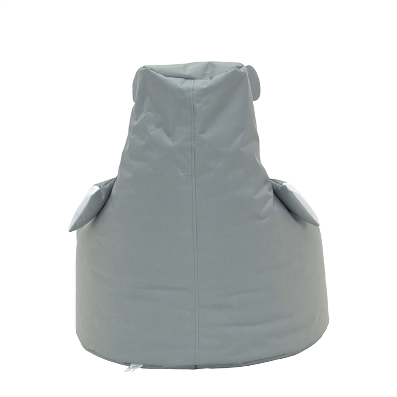 Gray and Pink Hippo Kids Bean Bag Chair