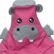 Gray and Pink Hippo Kids Bean Bag Chair