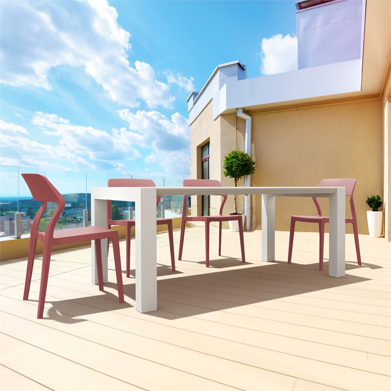 Compamia Snow Resin Dining Chair in Marsala finish