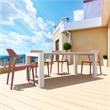 Compamia Snow Resin Dining Chair in Marsala finish