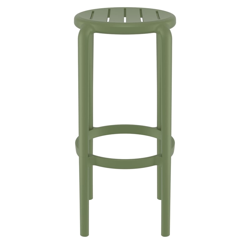 Compamia Tom Resin Bar Stool Olive Green