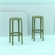 Compamia Tom Resin Bar Stool Olive Green