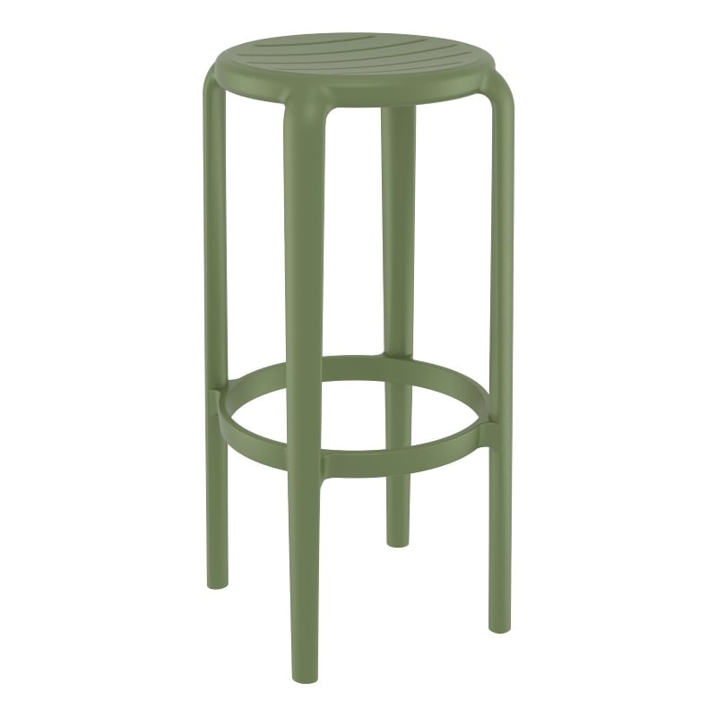 Compamia Tom Resin Bar Stool Olive Green