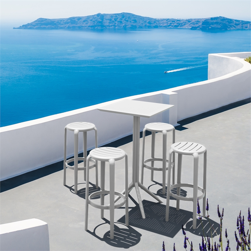 Compamia Tom Resin Bar Stool White