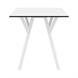 Compamia Max 27.5 inch Square Dining Table in White finish
