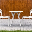 Compamia Max 27.5 inch Square Dining Table in White finish