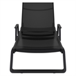 Tropic Arm Sling Chaise Lounge Black Frame Black Sling