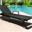 Tropic Arm Sling Chaise Lounge Black Frame Black Sling
