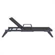 Compamia Tropic Arm Sling Chaise Lounge Dark Gray Frame Black Sling