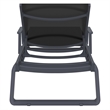 Compamia Tropic Arm Sling Chaise Lounge Dark Gray Frame Black Sling