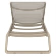 Compamia Tropic Arm Sling Chaise Lounge Taupe Frame Taupe Sling