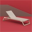 Compamia Tropic Arm Sling Chaise Lounge Taupe Frame Taupe Sling