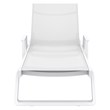 Compamia Tropic Arm Sling Chaise Lounge White Frame White Sling
