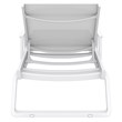 Compamia Tropic Arm Sling Chaise Lounge White Frame White Sling