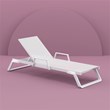 Compamia Tropic Arm Sling Chaise Lounge White Frame White Sling