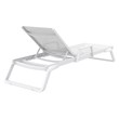 Compamia Tropic Arm Sling Chaise Lounge White Frame White Sling