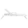 Compamia Tropic Arm Sling Chaise Lounge White Frame White Sling