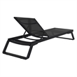 Compamia Tropic Sling Chaise Lounge Black Frame Black Sling