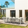 Paris 11 Piece Extendable Dining Set White-White