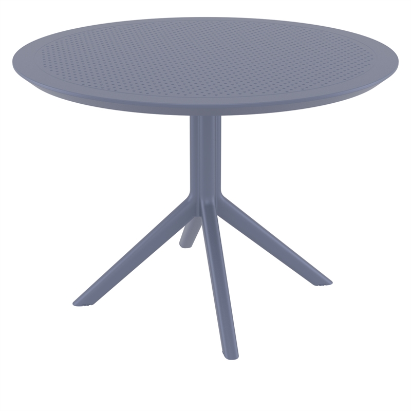 Compamia Sky 42 inch Round Dining Table Dark Gray