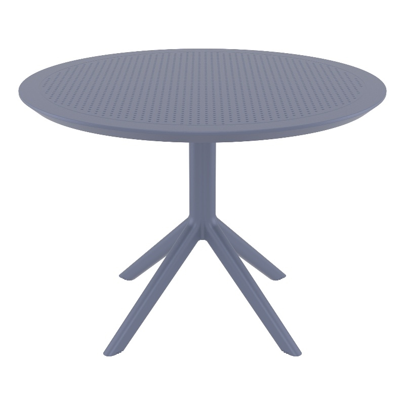 Compamia Sky 42 inch Round Dining Table Dark Gray