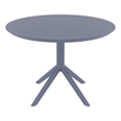 Compamia Sky 42 inch Round Dining Table Dark Gray
