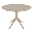 Compamia Sky 42 inch Round Dining Table Taupe