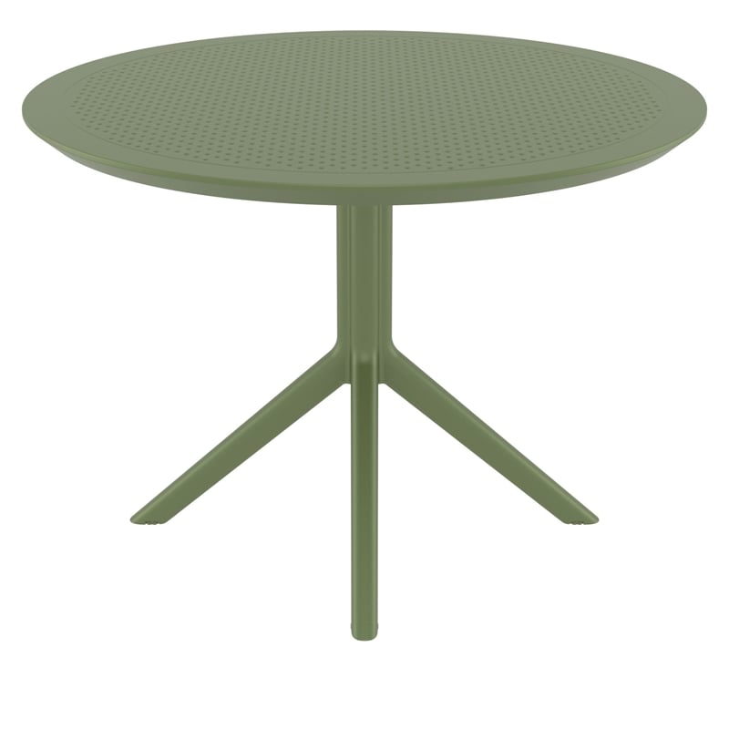 Compamia Sky Round Dining Table 42 inch Olive Green