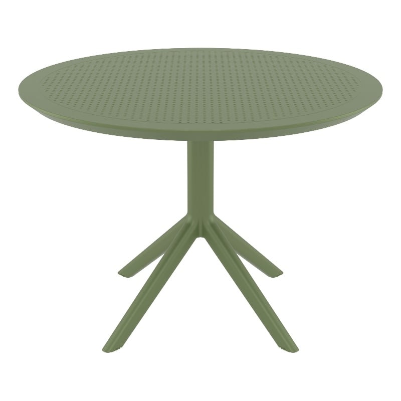 Compamia Sky Round Dining Table 42 inch Olive Green